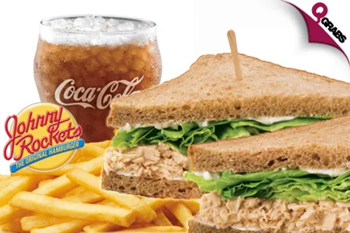 For QR28, Bite into The Streamliner Burger + American Fries + Soft Drink OR for QR30 Crunch away on a Tuna Salad Sandwich + American Fries + Soft Drink (QR56/QR60 Value)